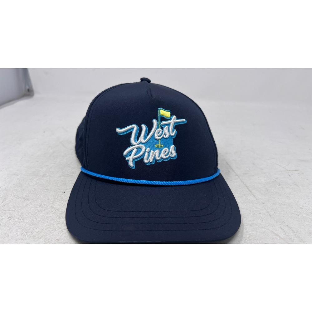 Pukka West Pines Golf Club Rope Hat Navy Blue Snapback Performance Cap